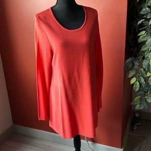 Eileen Fisher XL PeachyOrange long sleeve sweater